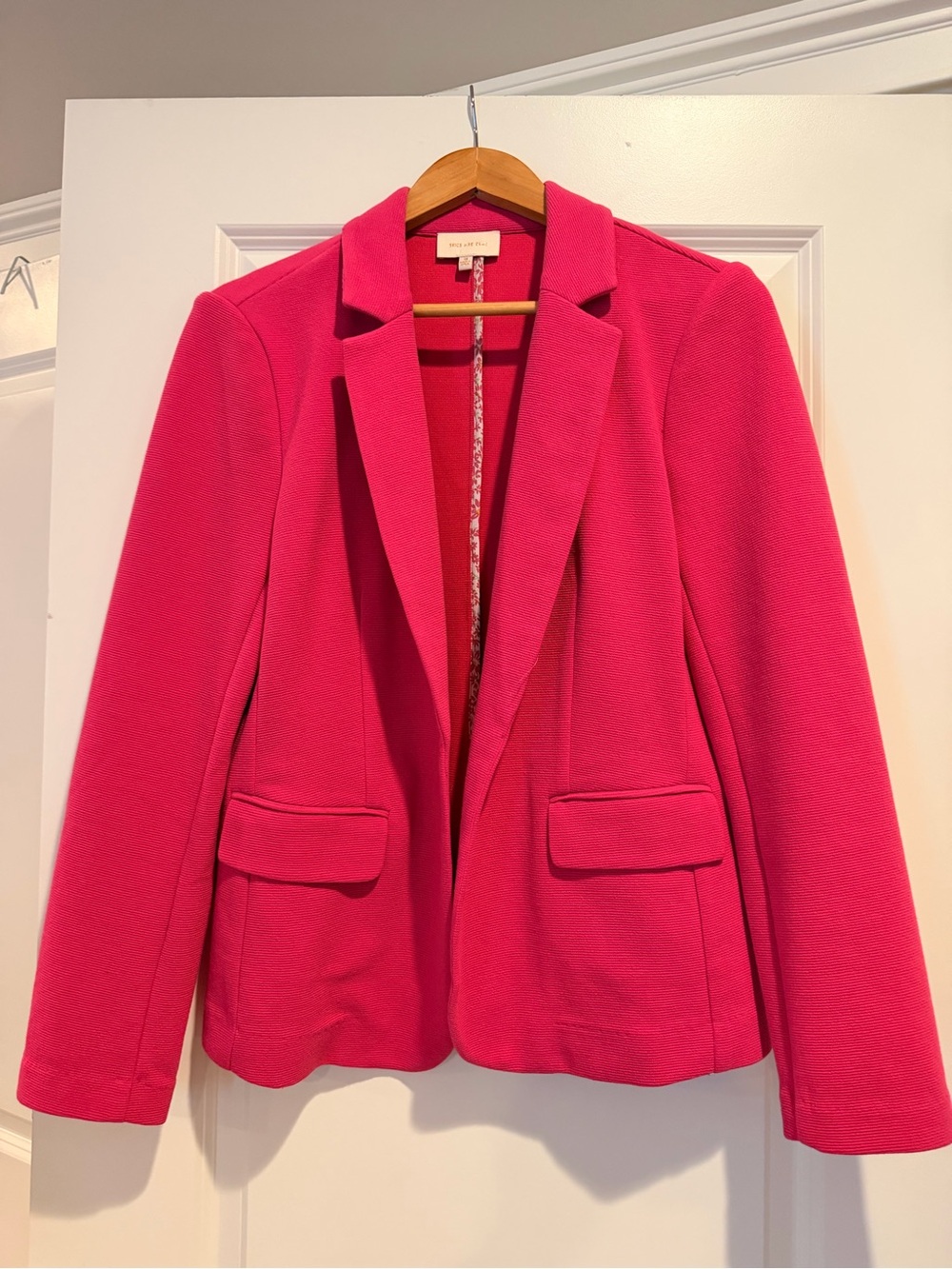 Skies Are Blue Vibrant Pink Tailored Blazer